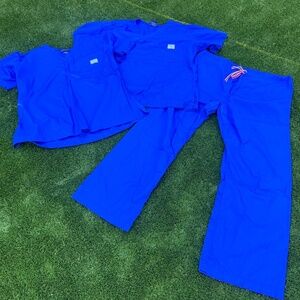 Blue Sky Scrub Pants Size L (1) and Scrub Tops Size XL Tall (2)